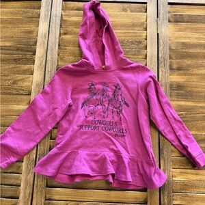 Wrangler Pink Purple Magenta Kids Hoodie - Cowgirls Support Cowgirls Small